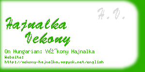 hajnalka vekony business card